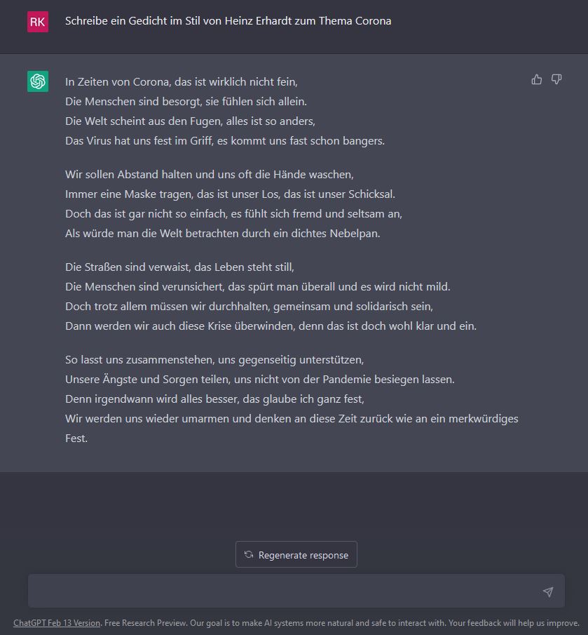 ChatGTP - Gedicht