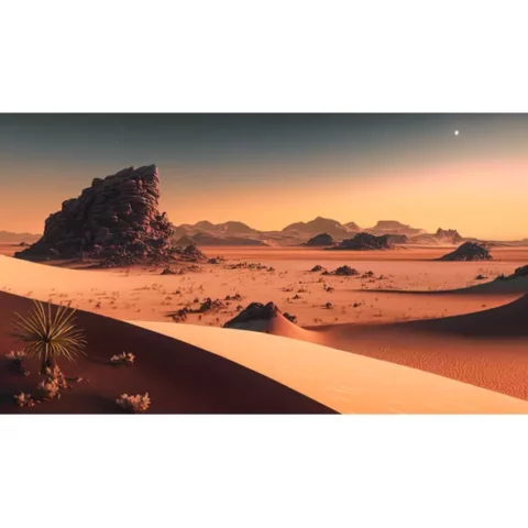 Fotorealistisches Bild einer Wüstenlandschaft